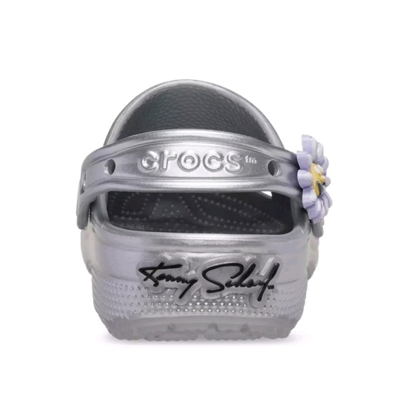 CROCS x SCHARF Classic Silver Unisex CROC Clog NEW, NWT - Picture 6 of 11